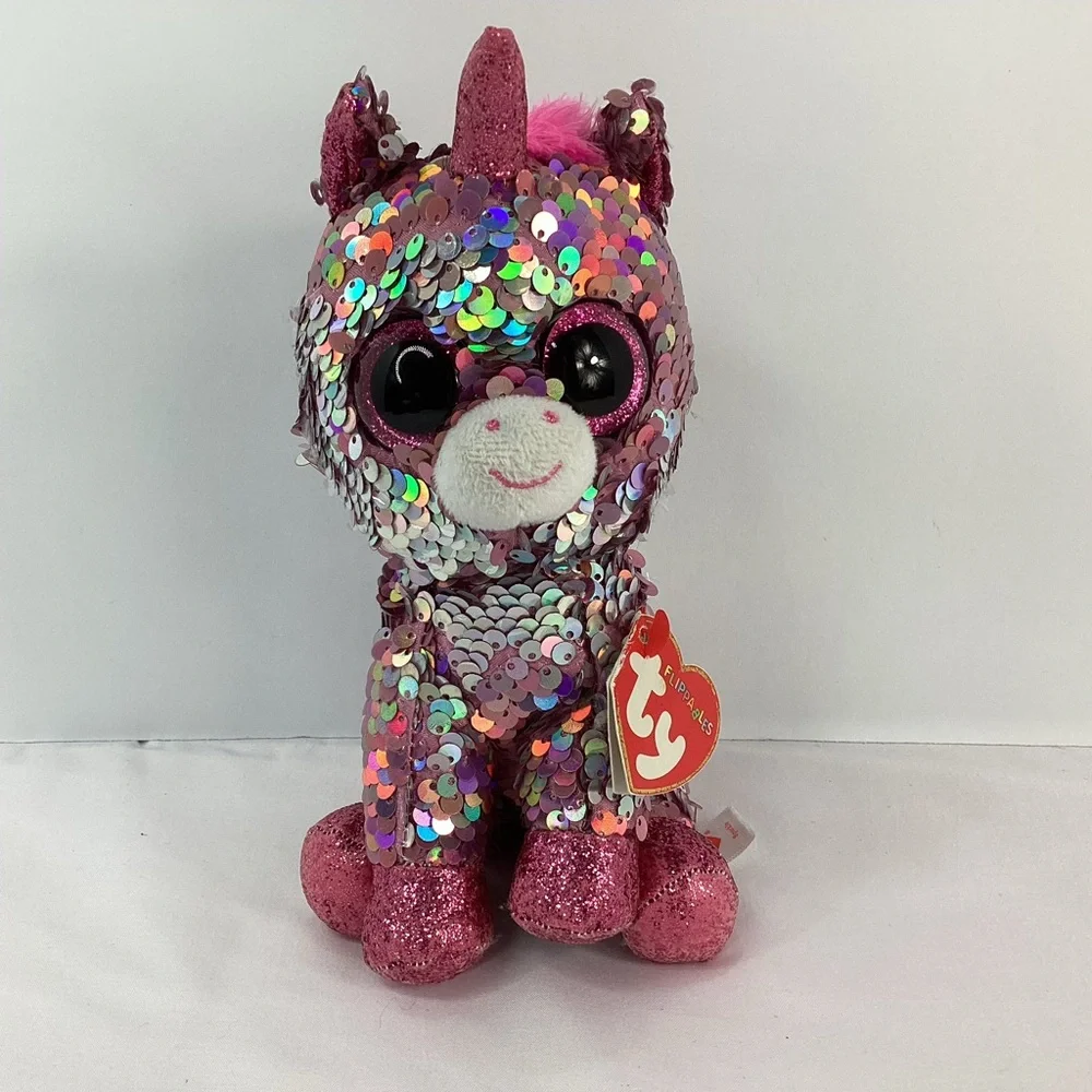 TY Flippables Sequin Plush Sparkle 6" Unicorn Flips Color Change Stuffed Animal - Picture 1 of 14